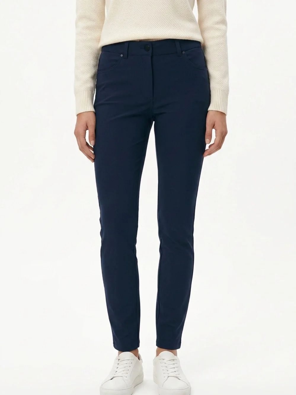 LULULEMON | City Sleek Slim Navy Stretch Pants Women’s Size 27
